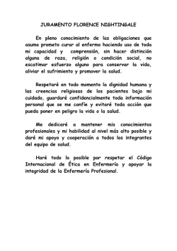 Juramento de Enfermer&iacute;a - Colegio de Enfermeras de Chile