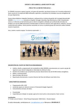 OFERTA DESARROLLADOR SOFTWARE - PR&Aacute;CTICAS
