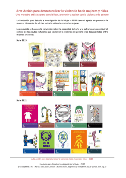 Arte Acci&oacute;n para desnaturalizar la violencia hacia mujeres y ni&ntilde;as