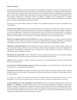 Ideas Principales: &iquest;C&oacute;mo identificar las ideas principales de un