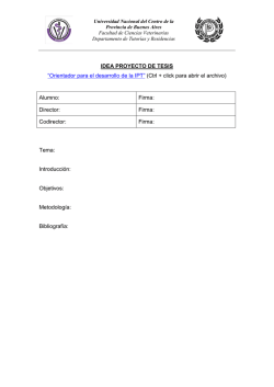IDEA PROYECTO DE TESIS &ldquo;Orientador para el desarrollo de la IPT
