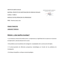 M&oacute;dulo 1. &iquest;Qu&eacute; significa investigar?