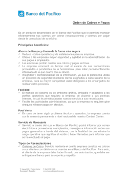 Orden de Cobros y Pagos