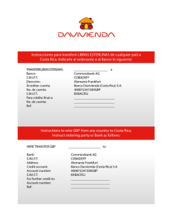 Instrucciones para transferir LIBRAS ESTERLINAS de cualquier