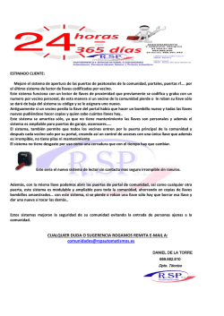 CUALQUIER DUDA O SUGERENCIA ROGAMOS REMITA E