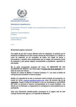Mi querido/a amigo/a y Decano/a: Con objeto de que des la mayor