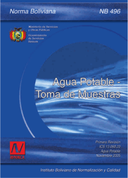 NB 496 Agua Potable Toma de Muestras