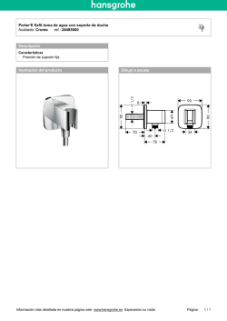 Porter`E fixfit toma de agua con soporte de ducha