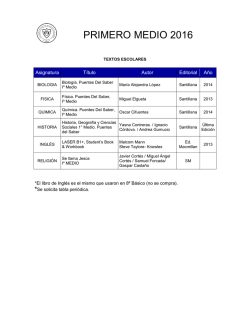 i&ordm; medio 2016 - Instituto Ingl&eacute;s