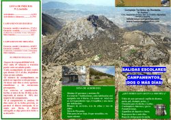 salidas escolares campamentos, (dos o m&aacute;s d&iacute;as)