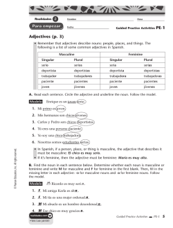 Adjectives (p. 3) M o