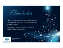 Nuestros mejores deseos en esta Navidad y un A&ntilde;o Nuevo pleno