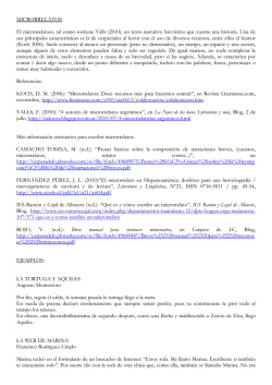 gu&iacute;a para la redacci&oacute;n de los microrrelatos