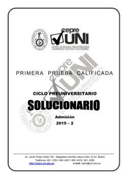 PRIMERA PRUEBA CALIFICADA - Cepre-Uni