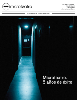 Microteatro. 5 a&ntilde;os de &eacute;xito