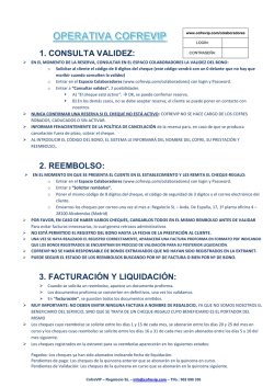 1. consulta validez: 2. reembolso: 3. facturaci&oacute;n y