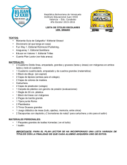 1er Grado - Instituto Educacional Juan XXIII