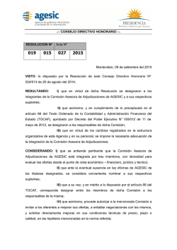 .:: CONSEJO DIRECTIVO HONORARIO ::. Montevideo, 09
