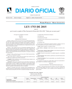 LEY 1753 DE 2015
