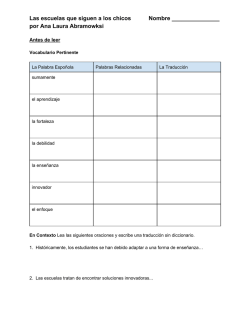 Las escuelas que siguen a los chicos Nombre por Ana Laura