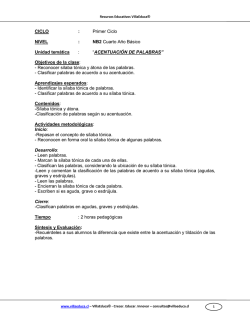 CICLO : Primer Ciclo NIVEL : NB2 Cuarto A&ntilde;o B&aacute;sico Unidad