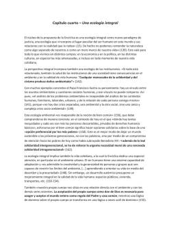Cap&iacute;tulo cuarto &ndash; Una ecolog&iacute;a integral
