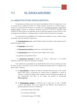 T.2 EL NEOCLASICISMO