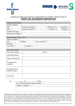 parte accidente deportivo - Deporte Escolar En Castilla