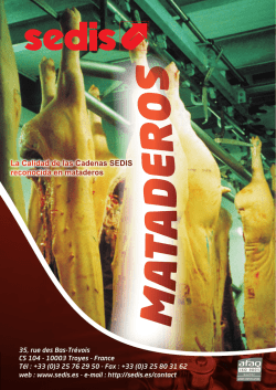 La Calidad de las Cadenas SEDIS reconocida en mataderos