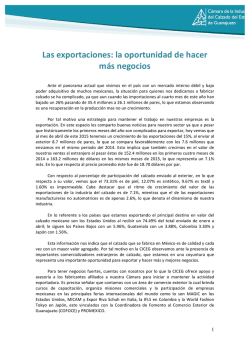 Las exportaciones: la oportunidad de hacer m&aacute;s negocios