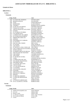 listado llibros biblioteca - Sindicato de Trabajadores Judiciales