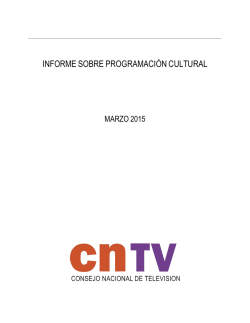informe. - Consejo Nacional de Televisi&oacute;n, CNTV
