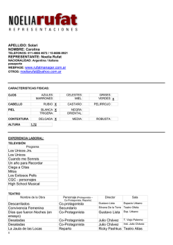 APELLIDO: Solari NOMBRE: Carolina REPRESENTANTE: Noelia