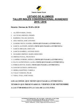 LISTADO CURSO INGLES AVANZADO