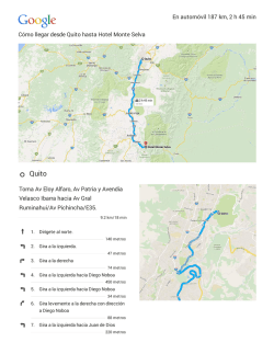 C&oacute;mo llegar desde Quito hasta Hotel Monte Selva En autom&oacute;vil 187