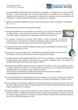 FQ3ESO Tema 3 Mezclas y su separacion Problemas
