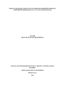 implicaciones que tienen los factores de desempe&ntilde;o personal y