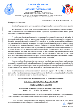 Nueva situaci&oacute;n de las instalaciones ABAI