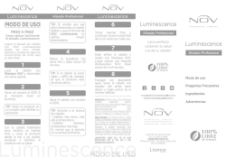 Prospecto - NOV Cosm&eacute;tica Capilar