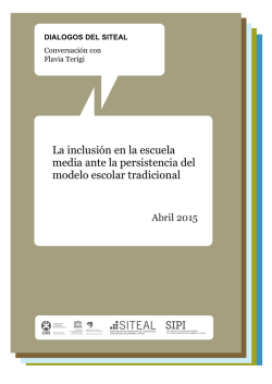 Di&aacute;logo con Flavia Terigi:La inclusi&oacute;n en la escuela media