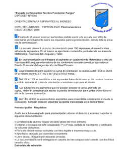 &ldquo;Escuela de Educaci&oacute;n T&eacute;cnica Fundaci&oacute;n Fangio&rdquo; DIPREGEP N&ordm;