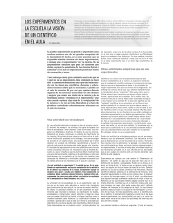 los experimentos en la escuela la visi&oacute;n de un cient&iacute;fico