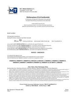 EC Declaration of Conformity Increased Safety