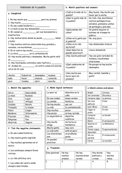 Hablando de tu pueblo