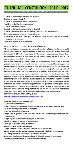 TALLER N&deg; 1 CONSTITUCI&Oacute;N 10&deg;-11&deg; 2015