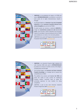 &bull; CIBEPYME es una plataforma de apoyo a la PYME que quiere