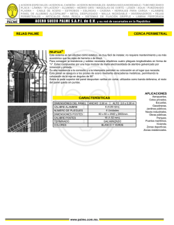 REJAS PALME CERCA PERIMETRAL CARACTER&Iacute;STICAS