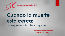 Cuando la muerte est&aacute; cerca: La experiencia de la agon&iacute;a