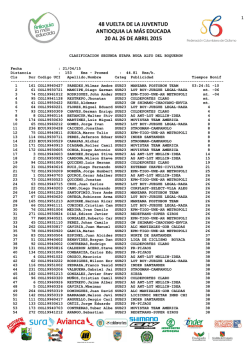 48 VUELTA DE LA JUVENTUD ANTIOQUIA LA M&Aacute;S