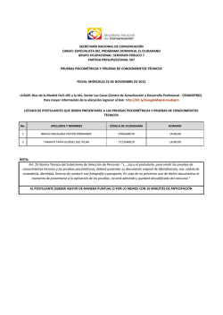 Especialista del Programa Dominical El Ciudadano